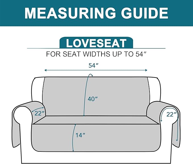 Turquoize 100% Waterproof Couch Cover Sofa Covers for 2 Cushion Couch Loveseat Covers Triple Non-Slip Couch Cover for Dogs Washable Furniture Protector Cover for Pets, Kids,Dog (Loveseat 54",Pale Oak) - Image 5