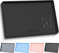 34" x 22" Extra Thick Silicone Mat Waterproof with Raised Edge, Black | Under Sink Mat for Kitchen & Bathroom, Kitchen Cabinet Liner, Multi-Purpose for Storage & Protection by ukeetap
