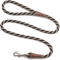 Mendota Pet Snap Leash - British-Style Braided Dog Lead, Made in The USA - Mocha, 1/2 in x 6 ft - for Large Breeds by MendotaPet