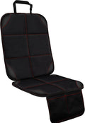 SMART ELF Car Seat Protector, Thickest Padding and Non-Slip Backing 1Pack | Black Red Car Seat Cover with Mesh Pockets, 600D Leather and Fabric for SUV, Sedan, Truck, Easy to Install for Baby and Pet by SMARTELF