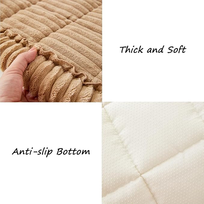 Awjcsv Couch Covers for Dogs Washable, Non Slip Sofa Protector Pet Friendly | Thick, Soft Furniture Cover, Against Pets Hair & Scratch, Fits Leather and Fabric Couches, 27.6" X 27.6" - Image 6