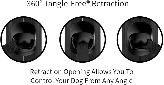 TUG Monochrome XL Retractable Dog Leash, 26 ft (Extra Large, Black) | 360° Tangle-Free Retraction, 26 ft Tape, Quick Thumb Lock, Anti-Slip Handle, For Dogs Under 110 lbs - Image 4