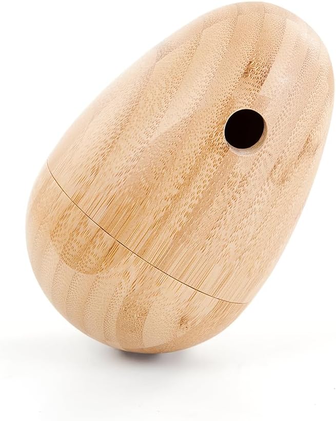 LOOBANI Bamboo Treat Dispenser Wobble Toys Enrichment Puzzle Food Dispenser Ball Toy IQ Training for Small Medium Dog - Image 2