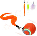 Interactive Cat Toy Ball - Automatic Moving Cat Ball for Indoor Cats with 3 Tails, Rechargeable Silent Kitten Toy for Boredom & Exercise, Rolling Ball Toy with 2 Modes & 2 Speeds. by Unknown