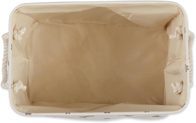 Bone Dry Pet Storage Collection Paw and Bone Print, Medium Rectangle, 16x10x12, Gray - Image 2