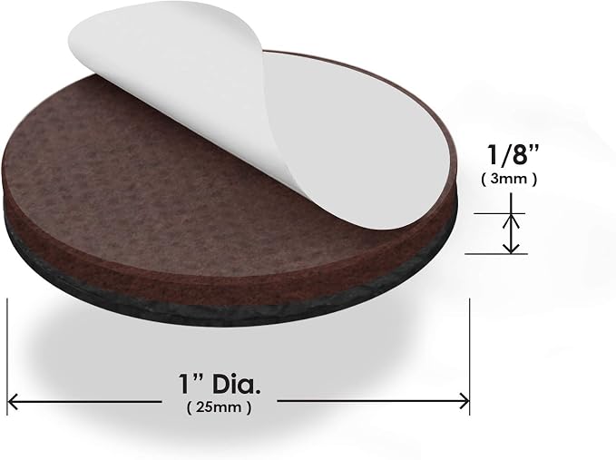 GorillaPads 1 Inch Non-Slip Furniture Pads/Gripper Feet Skids (Set of 32) Self Adhesive Rubber Floor Protectors, Round, Black, CB147-32 - Image 6