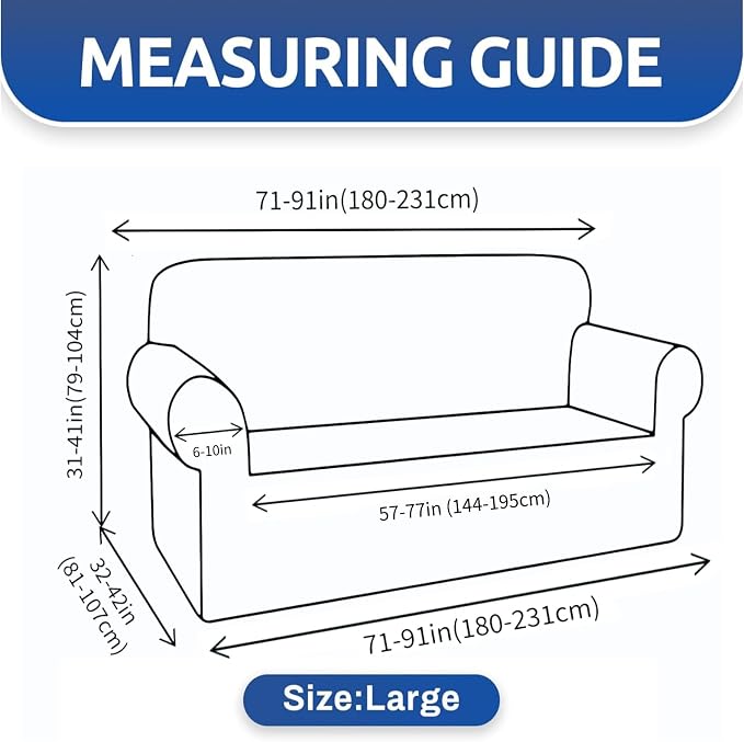 XINEAGE Stretch Jacquard Sofa Cover, Non Slip Sofa Slipcover for Dog | High-Stretch Fabric. Wear-Resistant, Pet Friendly. Easy Install & Washable for Living Rooms, Offices.Peacock Blue - Image 2