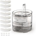 NPET Cat Water Fountain WF050TP 1.5L Automatic Pet Drinking Fountain with Replacement Faucet Kit - 8 Replacement Filters (No Adapter) by NPET