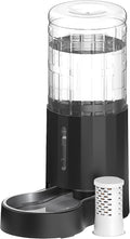 CZPET 2.5 Gallon Dog Water Bowl Dispenser with Filter (9.5L,Black) | With Stainless Steel Bowl Gravity Waterer, Large Capacity and Drinking Area Noise-Free for Pets by CZPET