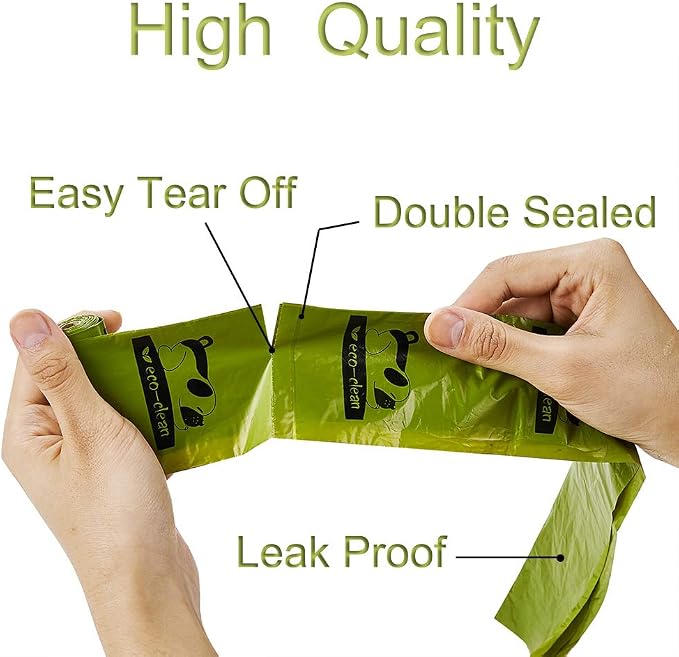 ECO-CLEAN Dog Poop Bags, 24 Rolls/360 Bags with Dispenser | Dog Waste Bags, Unscented, Leak-Proof, Easy Tear-Off - Image 3