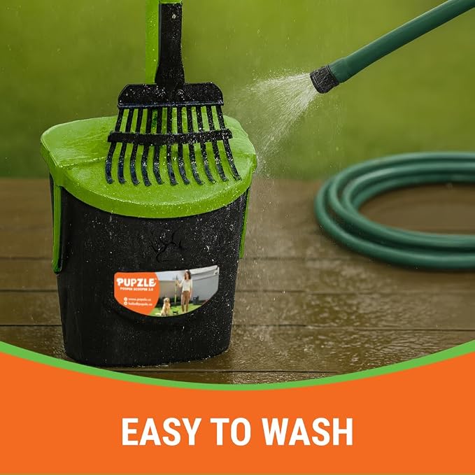 Pupzle Dog Pooper Scooper with Bag Attachment, 40" Long Handle Dog Scooper | Dog Poop Scoop for Yard, Large Capacity Swivel Bin and Rake Pooper Scooper, Lavender Scented Bags for Large Dogs (Green) - Image 7