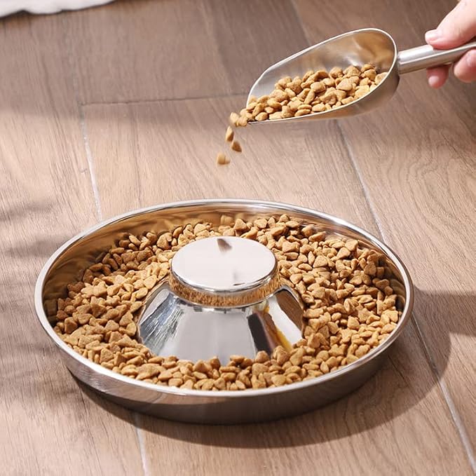SOUJOY 2 Pack Stainless Steel Puppy Bowls, Pet Slow Feeder Bowls, Non-Skid Dog Food and Water Bowl, Feeding Weaning for Small Medium Large Dogs, Cat, Pets, Multiple Puppies - Image 7