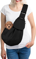 SlowTon Dog Carrier Sling - Thick Padded Shoulder Strap Adjustable, B XS | Dog Carriers for Small Dogs, Puppy Carrier Purse for Pet Cat with Front Zipper Pocket Safety Belt Machine Washable by SlowTon