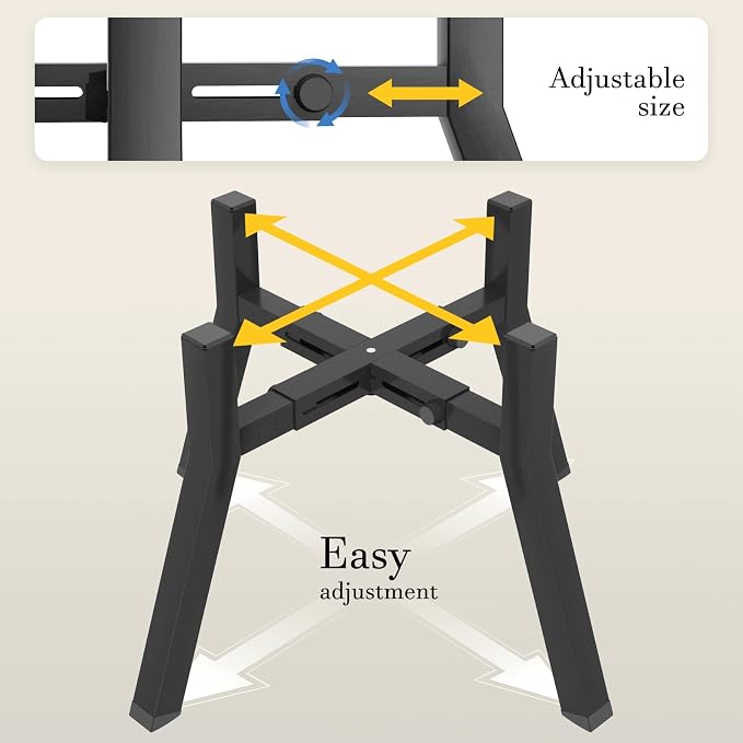 Dog Bowl Stand for Medium & Large Dogs, Adjustable Width 7-10.6" Raised Dog Food Stand, 11 inch Tall Elevated Single Holder, Black (Bowl Not Included) - Image 5