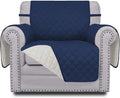 Easy-Going Reversible Couch Cover, Small Chair, Navy/Ivory | Machine Washable Slipcover For Dogs, Water Resistant Furniture Mat For Living Room, Non-Slip Sofa Cover, Pet Friendly by Easy-Going