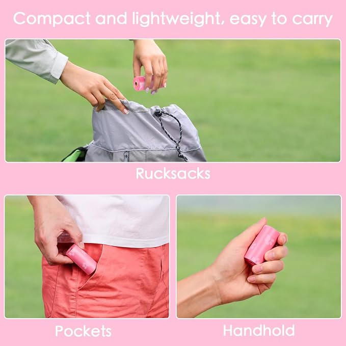 Poop Bags Rolls 256 Count - 9x13 Inches Pink Thickened Leakproof Lavender scent Poo Bags for Dogs, Eco-Friendly Pet Waste Bags for Walking, Home, Travel - Image 8