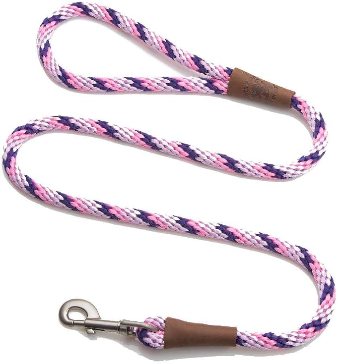 Mendota Pet Snap Leash - Made in The USA - Lilac, 3/8 in x 6 ft by MendotaPet