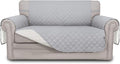 Easy-Going Reversible Couch Cover, 2 Cushion Sofa, Light Gray/Ivory | Loveseat Slipcover For Dogs, Water Resistant Furniture Mat, Living Room, Non-Slip Sofa Cover, Pet Friendly by Easy-Going