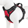 Reflective Dog Harness No Pull Large Breed Vest | with 2 Metal Leash Attachment Hooks(XL, Red) by PHOEPET