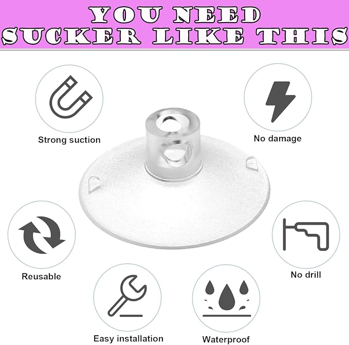 Cat Window Perch Suction Cup - 4 Pack Replacement Clear PVC Sucker Pads for Cat Hammocks, Beds, Perches - Strong & Powerful Large Suction Cups (3.4in/85mm) - Image 4