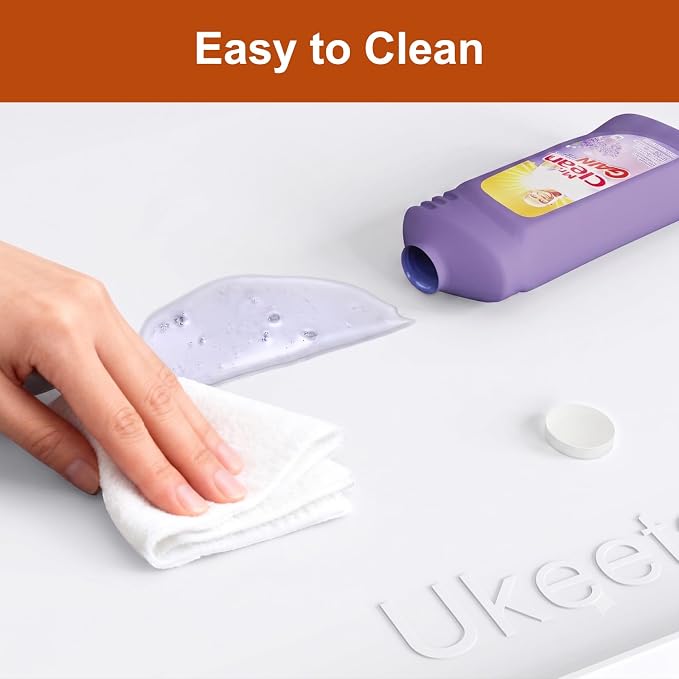 22" x 19" Extra Thick Silicone Mat Waterproof with Raised Edge, White | Under Sink Mat for Kitchen & Bathroom, Kitchen Cabinet Liner, Multi-Purpose for Storage & Protection - Image 5