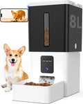 UTCG Automatic Dog Feeder with Camera: 8L/33 Cups 5G WiFi | Timed Food Dispenser for Medium Dogs, 1080P HD Night Vision, Video Recording, 2-Way Audio, APP Control by UTCG