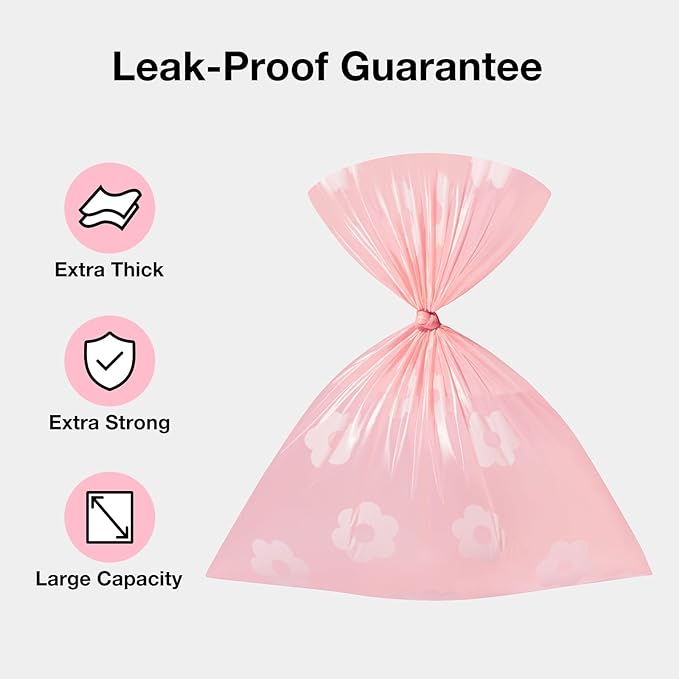VETRESKA Dog Poop Bags Dispenser with Lavender Scented Bags, 105 Counts | Leak Proof and Extra Thick Pet Waste Bags for Walking Dog and Cats Litter, 1 Bag Holder and 7 Rolls - Image 3