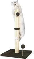 ANWA 32" Tall Sisal Cat Scratching Posts Tree for Indoor Cats Adults, Brown | Sisal Cat Scratcher, Small Space, Cat Post with Dangling Plush Toys for Indoor Cats, 15.7" Stable Base, Cat Furniture by ANWA