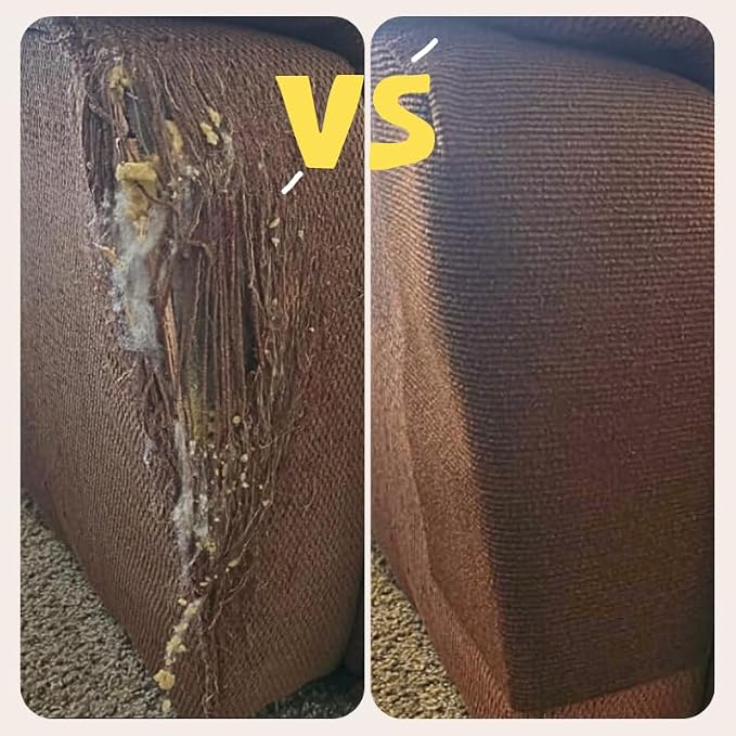 78.7"x15.8" Cat Scratching Carpet Mat Furniture Protector, Covering DIY Cat Tower,and Replacement Pads, Self-Adhesive Trimmable Mat Brown - Image 4