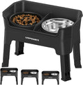 URPOWER Mess Proof Elevated Dog Bowls Double Deck Slow Feeder | No Spill Water Bowl, Slow Feeder Dog Bowls, Non-Slip Food and Water Bowl Set for Small, Medium & Large Dogs by URPOWER