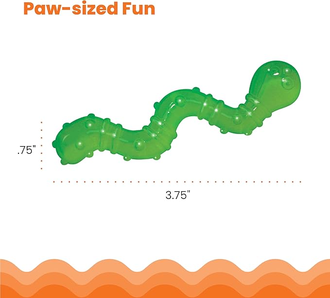 Catstages OrkaKat Wiggle Worm Dental Cat Chew Toy with Catnip, 3.8" | Supports Clean Teeth & Massages Gums, Lightweight & Bouncy, Bat & Chase, Encourages Healthy Chewing, Cats & Teething Kittens - Image 5