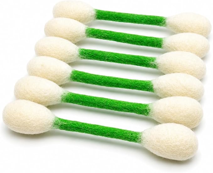 Glaciart One Swabs Cat Toys with Catnip - 6 Pk | Durable for Chew, Cute Cat Toys Interactive Kitty for Boredom, Exercise, & Play | Filled w/Organic Catnip for Anxiety & as Digestive Aid | Gift Idea by GlaciartOne