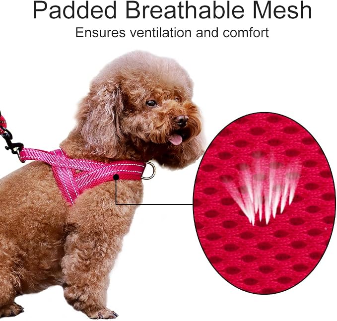 Plutus Pet No Pull Dog Harness for Large Dogs, Breathable Mesh Padded | Adjustable Reflective with Handle, Escape Proof, Quick Fit Pet Vest, Front Clip, for Training and Walking, Pink, XL - Image 3