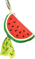 Watermelon Shaped Dog Poop Bag Holder Leash Attachment | Zipper Poop Bag Holder Dispenser & Trash Bag Carrier for Dog Walking, Cute Leash Attachable Dog Poop Bag Holder by Unknown
