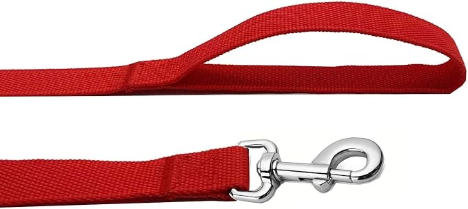 Strong Nylon Dog Leash, 4FT/ 5 FT/ 6FT Dog Leashes for Medium Large Dogs (6FT, Red) - Image 3