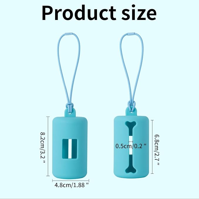 3Pack Dog Poop Bag Holder for Leash,Integrated Molding Soft Plastic Pet Waste Bag Dispenser with Elastic Loop Protable Doggie Poop Bag Dispensers - Image 6
