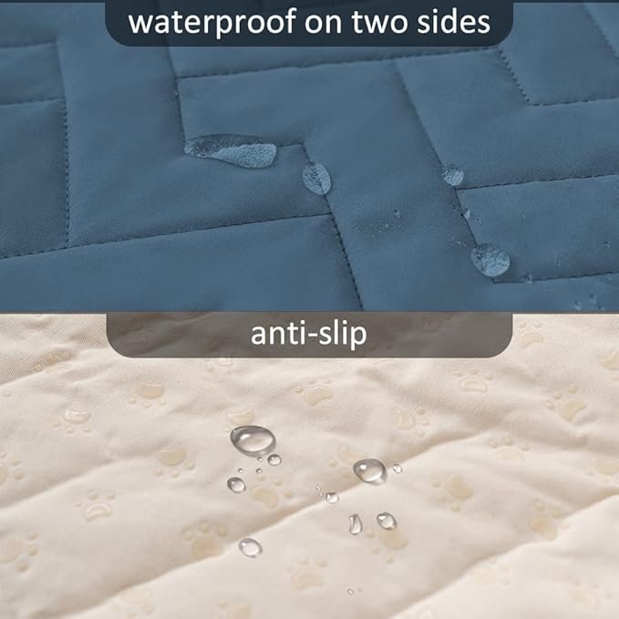fuguitex Waterproof Dog Bed Cover Couch Cover for Pet Anti-Slip Cat Mat Pet Pad Blanket for Sofa Chair Recliner Bed Furniture Protrctor - Image 3