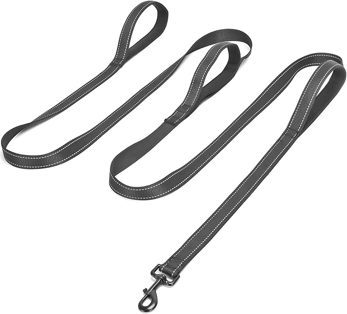 3 Handle Dog Leash 10FT Triple Handle Reflective Large Medium Dog | Multi Handles Heavy Duty Training Lead with Padded Traffic Handles for Control and Safety by Mycicy