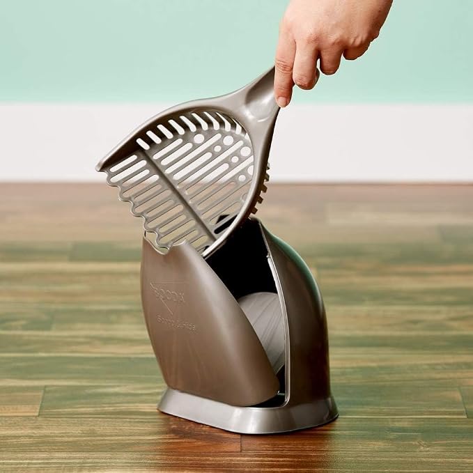 Petmate Scoop N' Hide Cat Litter Scoop with Discreet Holder; Titanium - Image 2