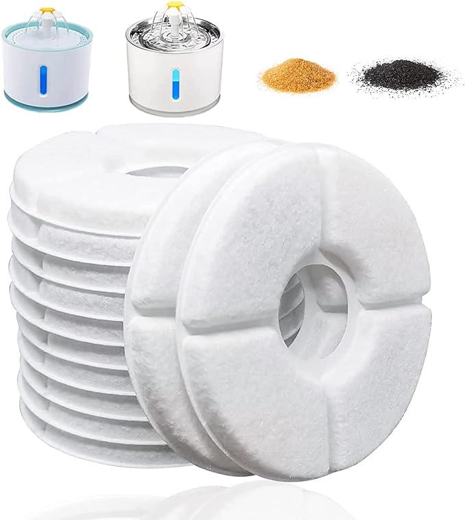 4/12/16 Pack Cat Water Fountain Filters, Cirfifth Triple Filtration System Pet Cat Fountain Filter Replacement for 84oz/2.5L Automatic Cat Fountain (12 Pack) by Cirfifth