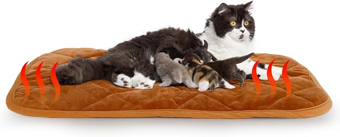 NAMOTEK Self-Warming Cat Bed Indoor/Outdoor Super Soft Self Heating Pet Mat Washable Thermal Pad for Cat & Dog 35x23 inch by NAMOTEK