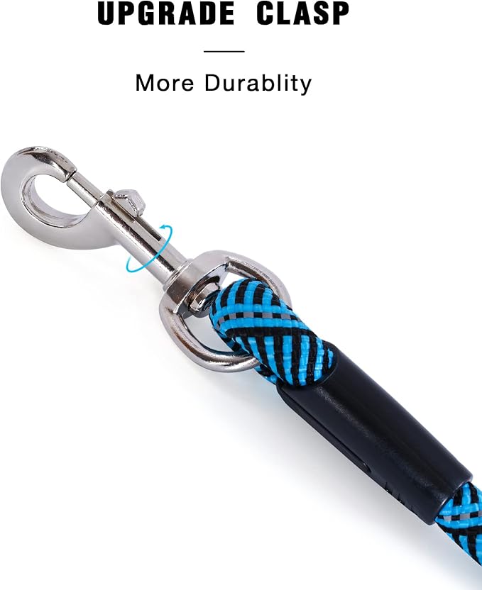 2 Pack Long Dog Leash for Training - 15FT/30FT/50FT, Reflective Rope Check Cord for Large, Medium & Small Dogs - Tie-Out Cable Lead for Hunting, Camping or Backyard - Image 3