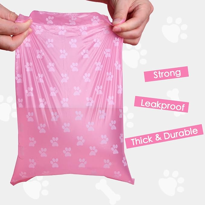 Poop Bags Rolls 256 Count - 9x13 Inches Pink Thickened Leakproof Lavender scent Poo Bags for Dogs, Eco-Friendly Pet Waste Bags for Walking,Travel,Home. - Image 6