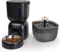 Automatic Cat Feeder and Water Dispenser FW1, Wire or Battery Cat Food Dispenser Timer Pet Feeder - Locking Lid, Desiccant Bag, Programmable Portion Control, 4 Daily Meals, 10s Voice Recorder by Sarpaws