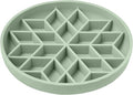 OHMO Slow Feeder Dog Bowl, 7.3" Lick Mat for Dogs, Diamond, Sage Green | Cat Slow Feeder Bowl, Anti Choking, Enrichment Toys, Easy Clean BPA-Free Silicone Feeding Bowl, Boredom and Anxiety Reducer by OHMO