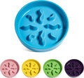LE TAUCI PET Ceramic Slow Feeder Dog Bowls Small Breed, 0.5 Cups Dog Food Dish for Fast Eaters, Puzzle Bowl for Small Dogs and Cats, 5.5 Inch-Blue by LETAUCIPET