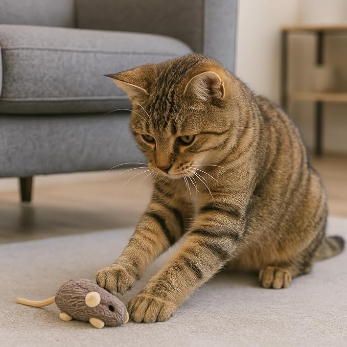 SPOT House Mouse Helen Cat Toy with Catnip – Lifelike Plush Mouse, Crinkle Sound, 4in Small Size for Kittens and Cats, Batting, Chasing, Playing – Assorted Colors - Image 6