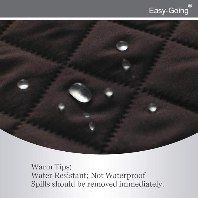 Easy-Going Reversible Couch Cover, 2 Cushion Sofa, Chocolate/Beige | Loveseat, Slipcover For Dogs, Water Resistant Furniture Mat, Living Room, Non-Slip Sofa Cover, Pet Friendly - Image 4