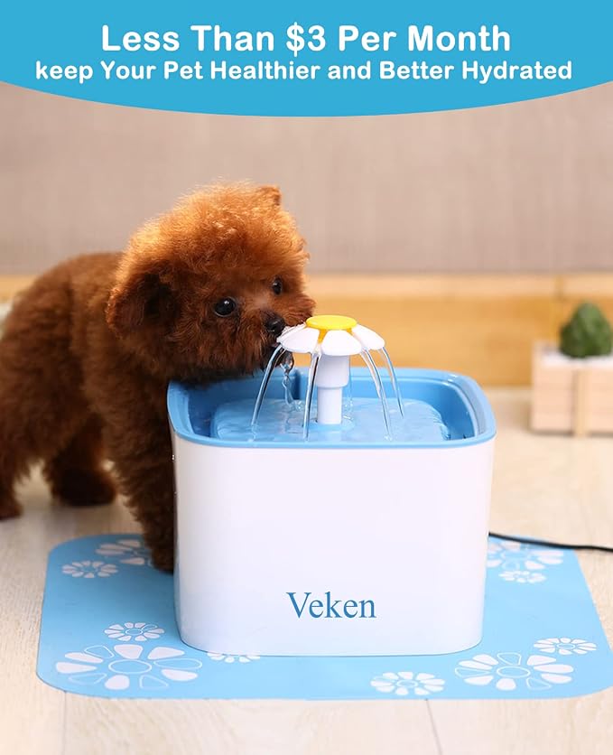Veken 8 Pack Replacement Filters for 84oz/2.5L Automatic Pet Fountain | Cat Water Fountain Dog Water Dispenser - Image 6