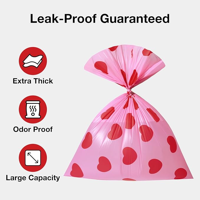 VETRESKA Dog Poop Bag Dispenser with Smoked Cherry Scented Bags, 105 Counts | Leak Proof and Extra Thick Pet Waste Bags for Dog Walking and Cat Litter, 1 Poop Bag Holder and 7 Rolls - Image 2